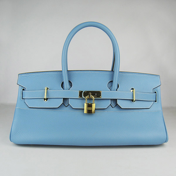 Cheap Hermes Birkin 42cm Replica Togo Leather Bag Light Blue 62642